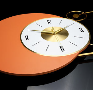 Deer Orange & White Wall Clock