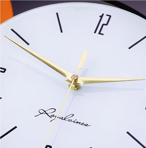 Orange & White Wall Clock