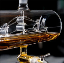 Load image into Gallery viewer, Sailing Wine Barrel Shaped Whiskey Decanter Set
