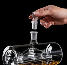 Load image into Gallery viewer, Sailing Wine Barrel Shaped Whiskey Decanter Set
