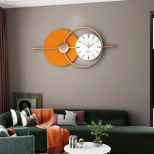 Orange & White Wall Clock