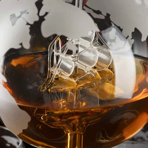 Globe Whiskey Decanter Set