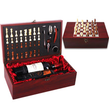 Load image into Gallery viewer, Double Wine Gift Box With Chess No Alcohol Included
