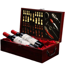 Load image into Gallery viewer, Double Wine Gift Box With Chess No Alcohol Included
